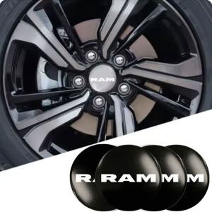 로고가있는 자동차 휠 센터 캡 스티커 배지 Dodge RAM 액세서리 끈적 저항 방수