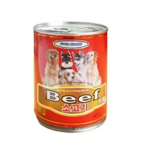 헬로도기 강아지 간식 캔 애견 통조림 소고기캔 400g