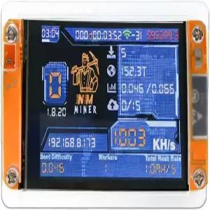 KRISVI 비트코인 원샷 채굴기 미니 2.8인치 스마트 디스플레이 최대 10만KH/s의 해시레이트 조용하고