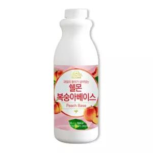 VMB 쉘몬 과일 농축액 베이스 복숭아 1kg음료 에이드 카페용 음료용 에용