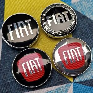 4pcs 60mm 피아트 휠 센터 허브 캡 배지-피아트 500 124 125 Punto Bravo Stilo Panda Abarth-Rim Emblems