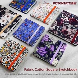 포텐테이트 코튼 스퀘어 수채화 용지 북 블랭크 패드 아티스트 초보자용 24매 300g (140lb) 아트 드로잉 스