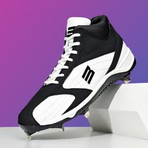 2025년 신상 남성 야구 훈련화 미끄럼 야구화 소프트볼 편안한 하이탑 방지 야외 스파이크 스니커즈