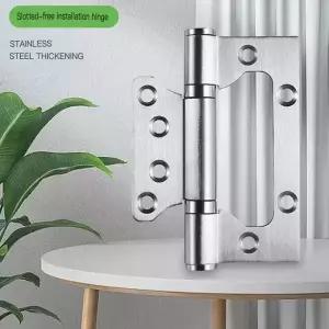 호환 스테인리스 스틸 도어 힌지 보이지 않는 음소거 두꺼운 베어링 하드웨어 힌지 나무 문 창문용 4 인치