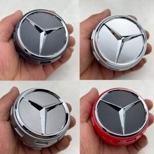 VVVV- 4개 75mm 블랙 레드 자동차 스타일링 휠 센터 캡 허브 커버 배지 액세서리 메르세데스 벤츠 AMG A000