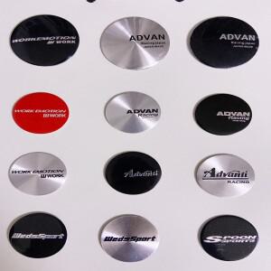 4개몫 45mm 자동차 휠 센터 캡 엠 블 럼 스티커 WORKEMOTION ADVAN 레이싱 로고 허브