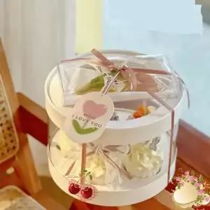 캐리어 포장 투명 상자 컵케이크 50개세트 머핀 선물 용기