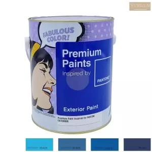 노루표 외부 벽 페인트 4L 무광 블루 파란색 실외 문 도장 외벽 패인트