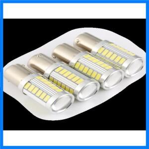 33SMD LED 테일 브레이크 정지 백업 후진 방향 지시등 전구, 흰색 1157,7440,7443,3156,3157 베이스, 2x115