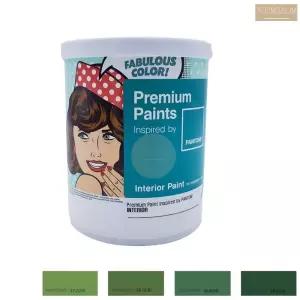 노루표 녹색 무광 실내 벽 페인트 1리터 가구 리폼 인테리어 페인팅