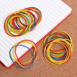 헤어끈 컬러 고무줄 50개입 컬러고무밴드 고무줄 고무밴드 노란고무줄
