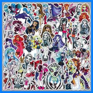 10/50Pcs 만화 애니메이션 스티커 Draculaura Toralei 스트라이프 스케이트 보드 사이클링 기타 노트북 어