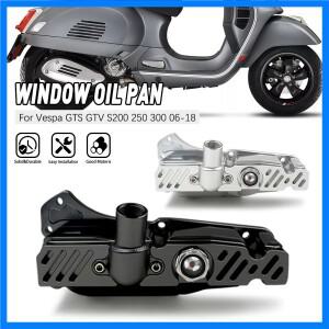 오토바이 수정 된 오일 팬 Vespa GTS GTV S200 250 300 2006-2018 용 알루미늄 투명한 오일 바닥 Potn
