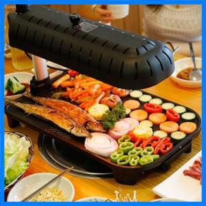 실내 가정용 무연 그릴 1390W 붙지 않는 적외선 난방 전기 220V 바베큐 플레이트