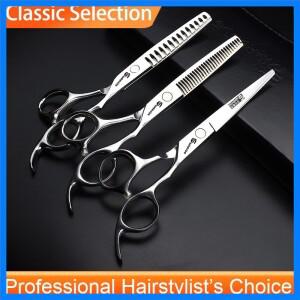 6/6.5 인치 가위 일본 전문 미용 이발사 날카로운 머리 절단 헤어 커팅