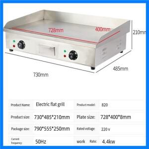 3500W 플랫 탑 버거 그릴, 상업용 전기 테판야키 그리들, 레스토랑/야외 바베큐용, 스테인리스 스틸