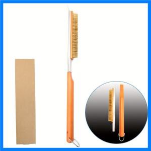 내열 스테인리스 스틸 피자 오븐 브러쉬 2-in-1 (오니 스톤 스크레이퍼 포함) -