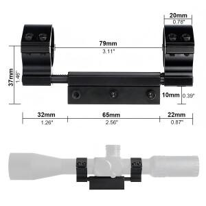전술 듀얼 링 25.4/30mm 제로 리코일 마운트 사냥 액세서리 (11mm/20mm 도브테일 피카티니 레일 전술 스코
