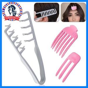 2/3pcs 푹신한 질감 스타일링 빗, 앞머리 클립, 천연 컬링 파마 도구, 뿌리, 솔기 덮음