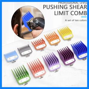 10Pcs 헤어 클리퍼 제한 빗 살롱 커팅 가이드 교체 세트 Wahl 용 전문 전기 트리머 액세서리