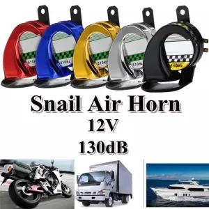 12V 방수 130DB 달팽이 공기 오토바이 경적 사이렌 자동차 트럭 ATV 스쿠터 보트 블랙/레드/블루/골든/실버