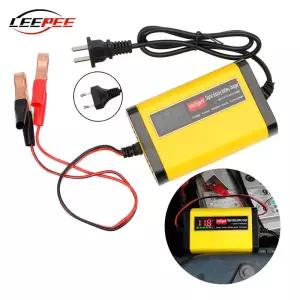 스마트 디지털 자동차 배터리 충전기 빠른 충전 진단 도구 12V 자동 보호기 오토바이 액세서리