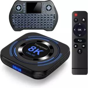 안드로이드 TV 박스 12.0 4GB 64GB 2026 8K 듀얼 WiFi 2.4G 5.8G H618 칩셋 HDR10 BT5.0 USB 2.0 3D 이더넷