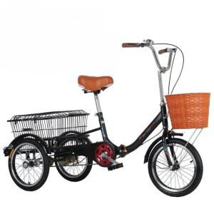 성인세발자전거 바구니 어른 초보자 마실용 오렌지 스포크 마실 70x50CM