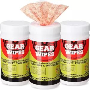 누안추 3팩 기어 클리너 물티슈 240 카운트 8 x 12인치 자전거 클리닝 그라임 타월 양면 시트러스