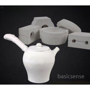 손잡이 찻주전자 세라믹 레트로 600ml 가든 보이차주전자 모란 등나무 수입 차메이커