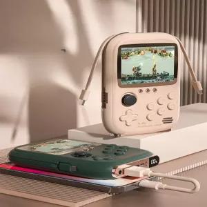 휴대용 미니 게임기 추억의 패밀리 콘솔 옛날게임 그린