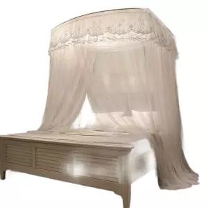 공주 침대 캐노피 레이스 커튼 망사 모기장 북유럽 커텐 지붕 가림막 대형