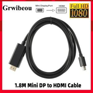 1.8M 1080P 미니 소형 디스플레이포트-HDMI 케이블 HD 썬더볼트 2 디스플레이포트 어댑터 코드 맥북 호환