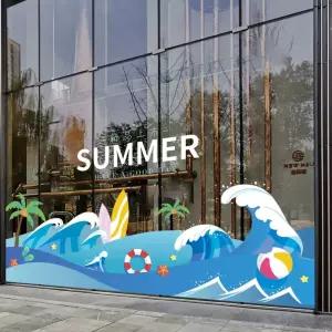 가을 낙엽 단풍 잎 C 정전기 포토존 은행 쇼윈도 유리창 대형 잎사귀 시트지