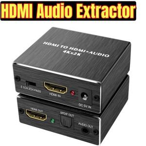 미니 소형 HDMI 오디오 추출기 to 광학 Toslink SPDIF 3.5mm 아날로그 변환기 어댑터 PS4 PS5 XBox TV 용