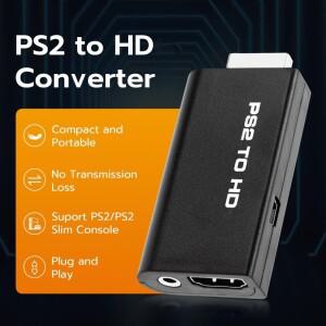 PS2-HDMI 호환 변환기3.5mm 오디오 출력 포함  PS2 모델과 호환되는 PlayStation 어댑터