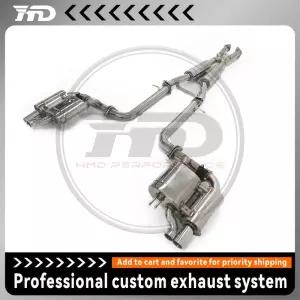 전자 밸브가 장착된 제네시스 G70용 HMD 캣백 배기구 스테인리스 스틸 원격 제어