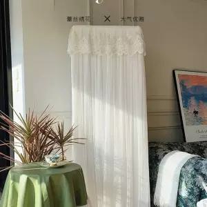 꽃무늬 레이스 플라워 스탠드에어컨 먼지차단