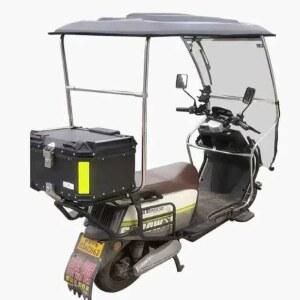 스쿠터 캐노피 오토바이 앞유리 지붕 비바람 전면 와이퍼 덮개 그레이 방지용 지붕 2륜