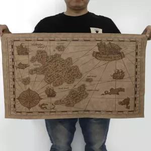 레트로 보물지도 해적 인테리어 양피지 A 포스터 가죽