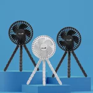 사무실 무선 자동회전 유모차 미니 문어발 책상 탁상용 자바라 선풍기