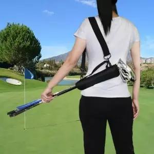 (색상 블랙)골프장 필수템 가방 미니 휴대용 하프 클럽백