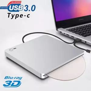 호환 외장형 블루레이 드라이브 USB3.0Type C BD-RDL DVD-RW CD 라이터 블루레이 콤보 3D 영상 재생 데스크