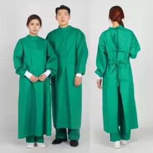 수술가운 그린 병원수술복 수술실덧가운