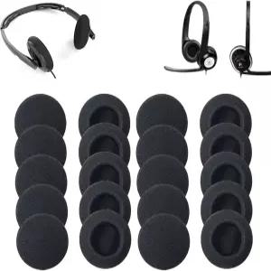 PTAHAN 20팩 Plantronics 헤드폰용 이어 쿠션 폼 교체 대부분의 표준 크기 사무용 전화 헤드셋 H251 H251N