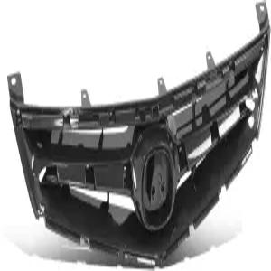 배지 슬롯이 있는 DNA 모터링 OE 스타일 매트 블랙 그릴 AC1200112 06-08 Acura TSX OEM-GR-AC1200112와