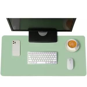 ( )휴대용 마우스 와이드 키보드 대형 가죽 보호 테이블 깔개 민트 장패드 깔판 패드 책상 매트 데스크매트