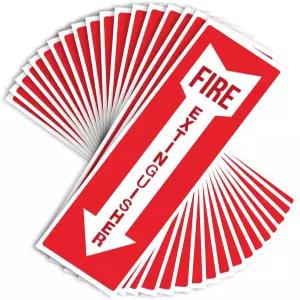 소화기 표지판 18팩 스티커 안전 바람과 비에 강한 자외선 차단 사업장 가정 사무실 또는 보트용