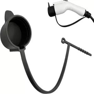 업그레이드된 J1772용 전기차 충전기 플러그 포트 커버 - 방수 부드러운 실리콘 간편한 온/오프 J1772