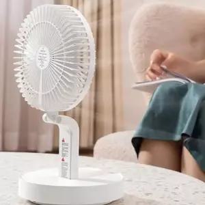 LED무드등 캠핑 휴대용 사무실 아웃도어 선풍기 자동회전 배터리내장 폴딩 가정